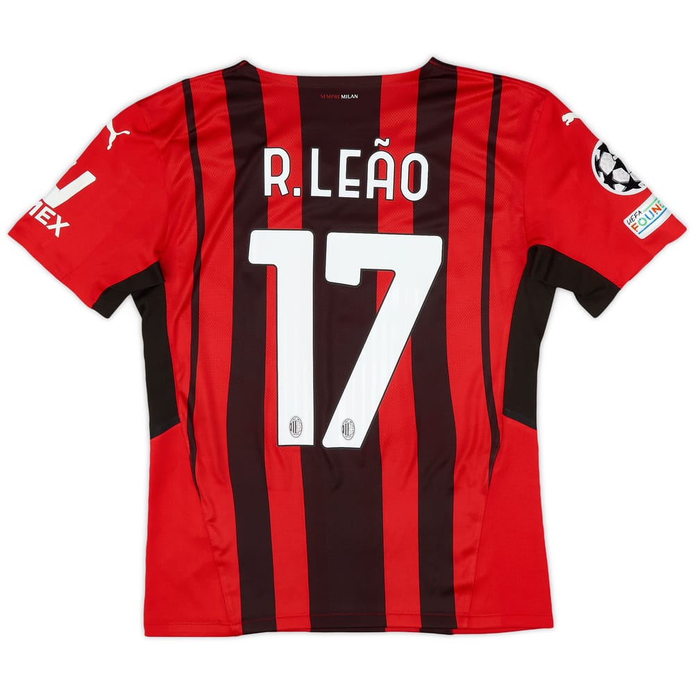 2021-22 AC Milan Authentic Home Shirt R.Leao #17 - 7/10 - (M)