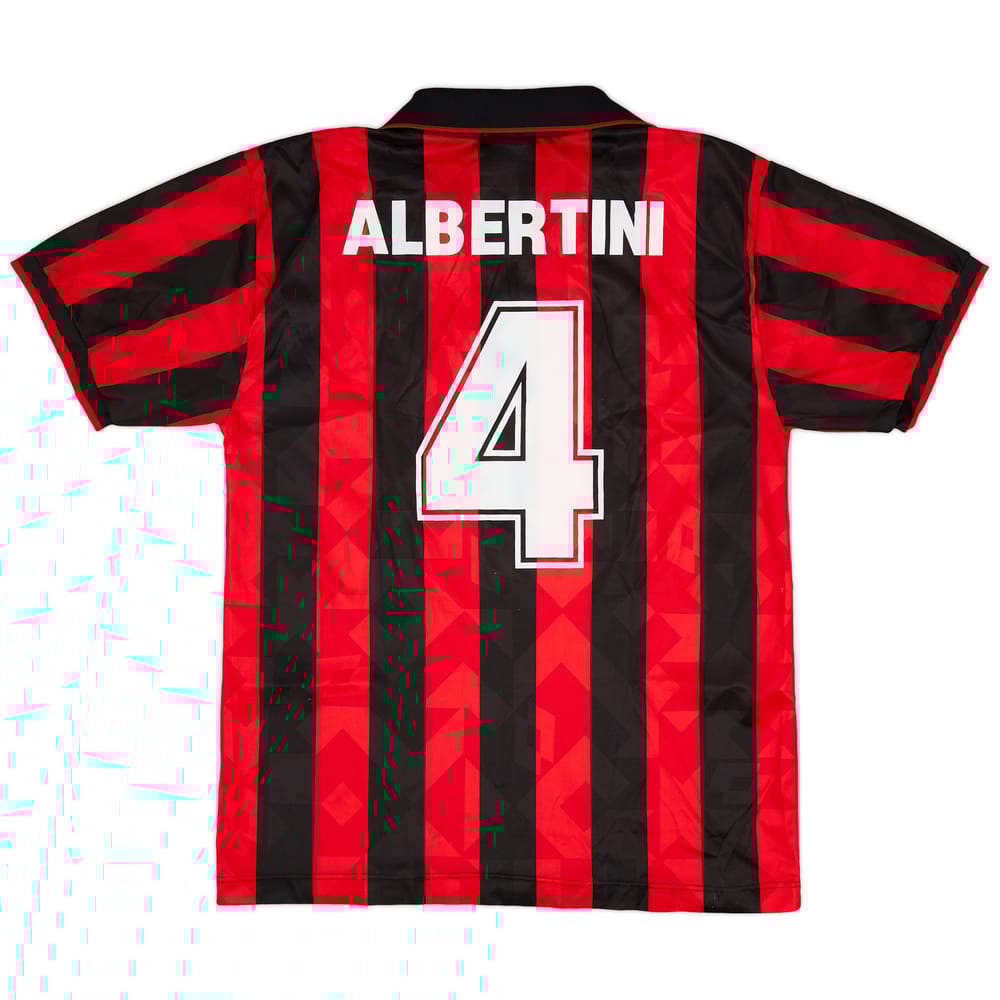 1993-94 AC Milan Home Shirt Albertini #4 - 9/10 - (L)