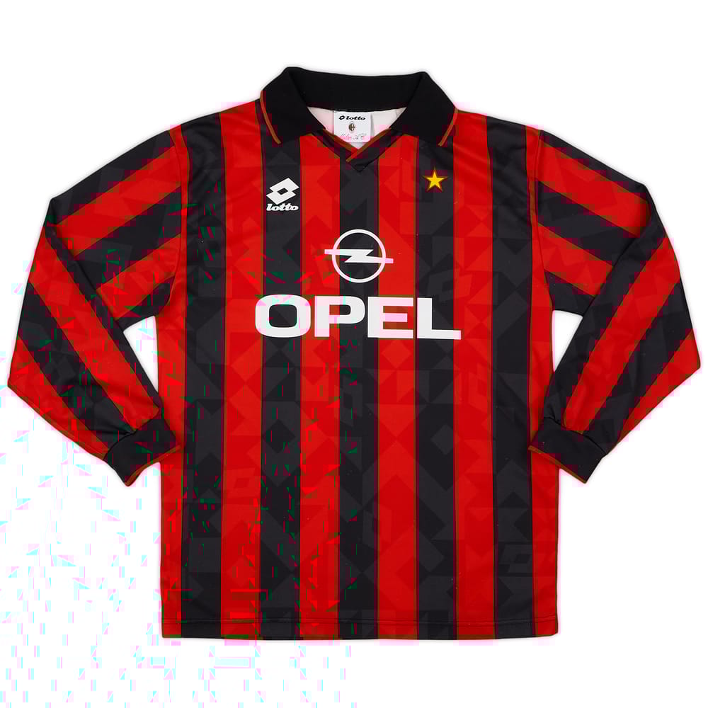 1994-95 AC Milan Home L/S Shirt - 8/10 - (L)