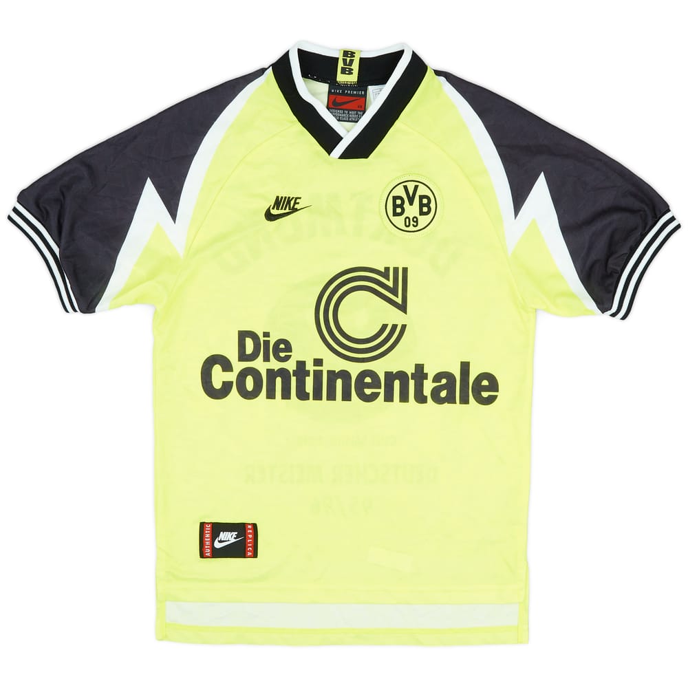 1995-96 Borussia Dortmund 'Deutscher Meister' Home Shirt - 9/10 - (XS)