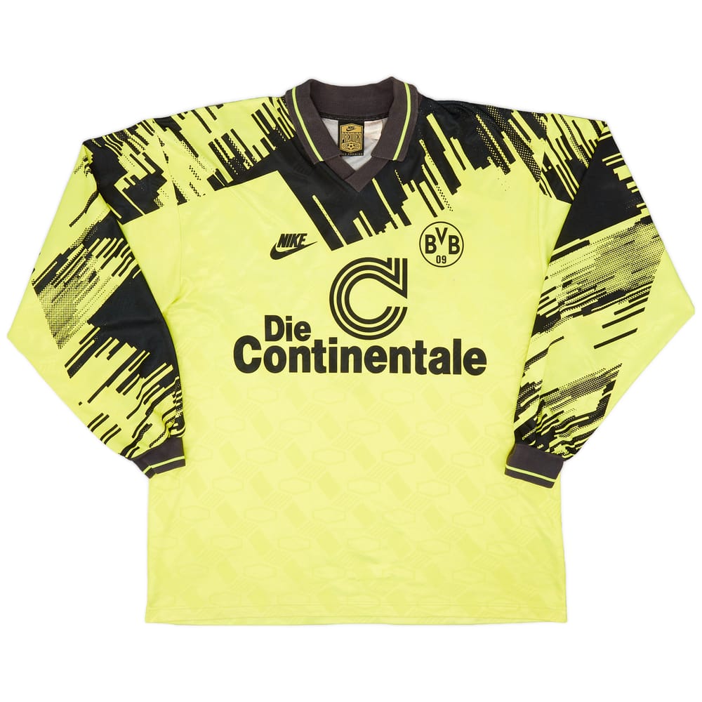 1992-93 Borussia Dortmund Home L/S Shirt - 8/10 - (XL)