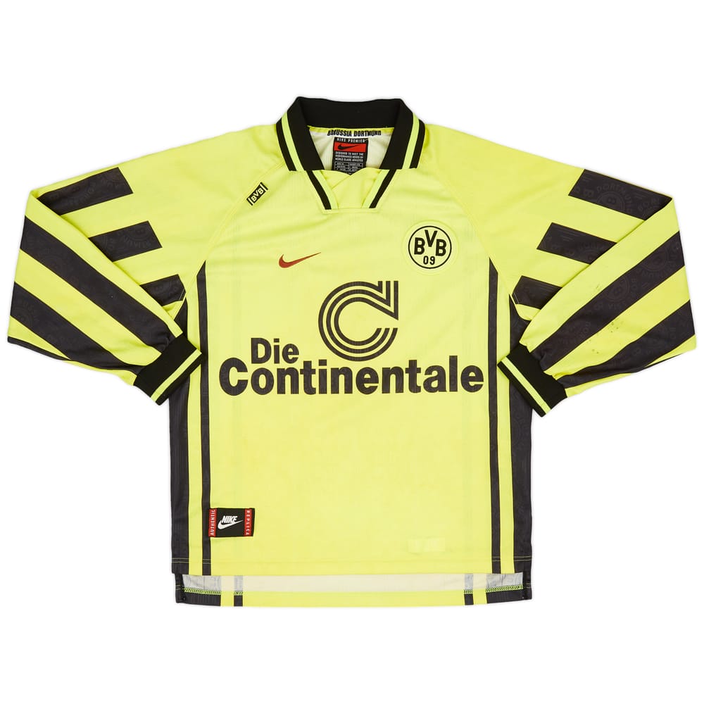 1996-97 Borussia Dortmund Home L/S Shirt - 6/10 - (M)