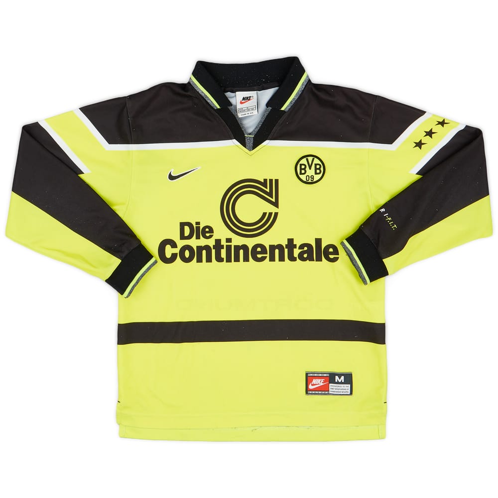 1997-98 Borussia Dortmund Home L/S Shirt - 8/10 - (M.Boys)