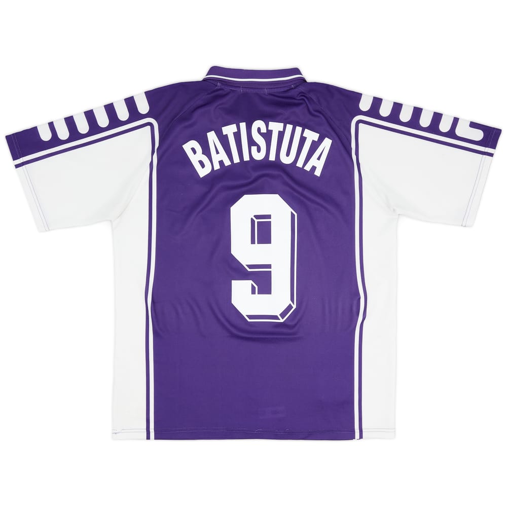 1999-00 Fiorentina Home Shirt Batistuta #9 - 7/10 - (L)