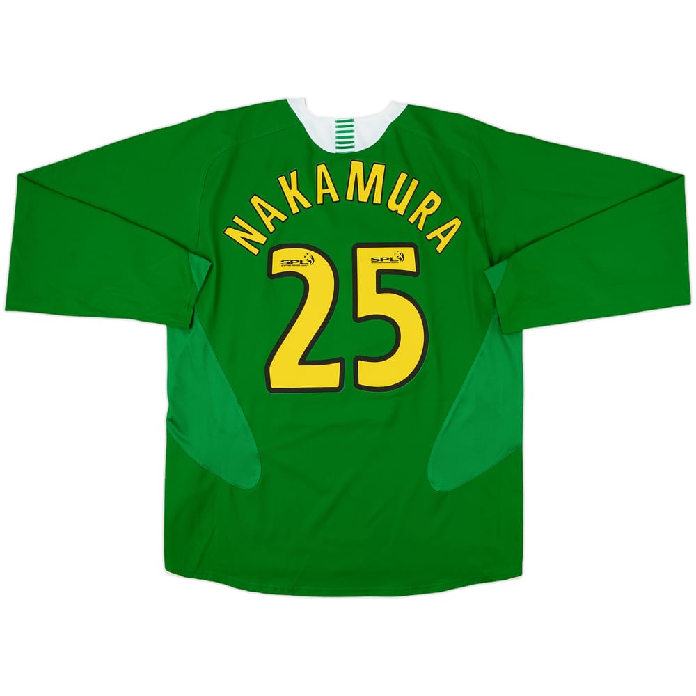 2005-06 Celtic Away L/S Shirt Nakamura #25 - 7/10 - (L)