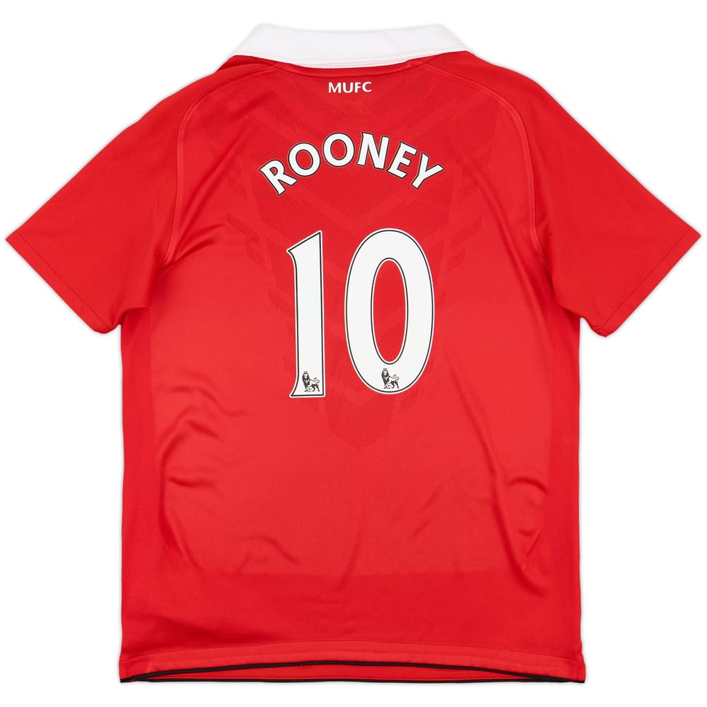 2010-11 Manchester United Home Shirt Rooney #10 - 10/10 - (L.Boys)