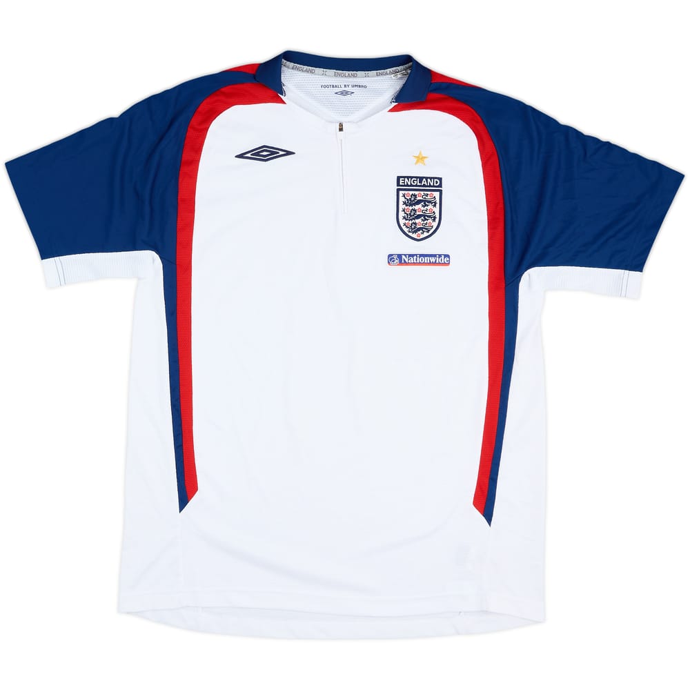 2004-06 England Umbro 1/4 Zip Polo Shirt - 8/10 - (M)