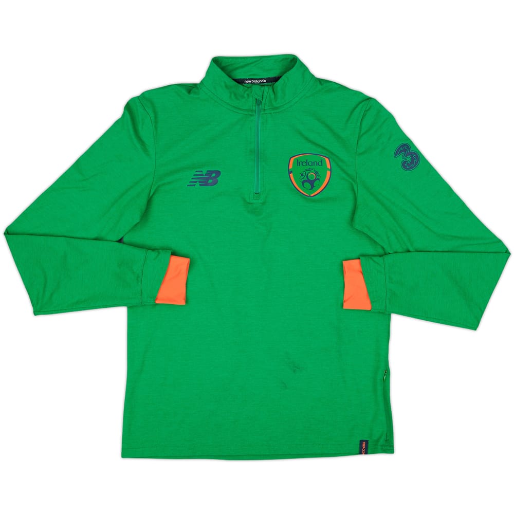2017-18 Ireland New Balance 1/4 Zip Training Top - 8/10 - (S)