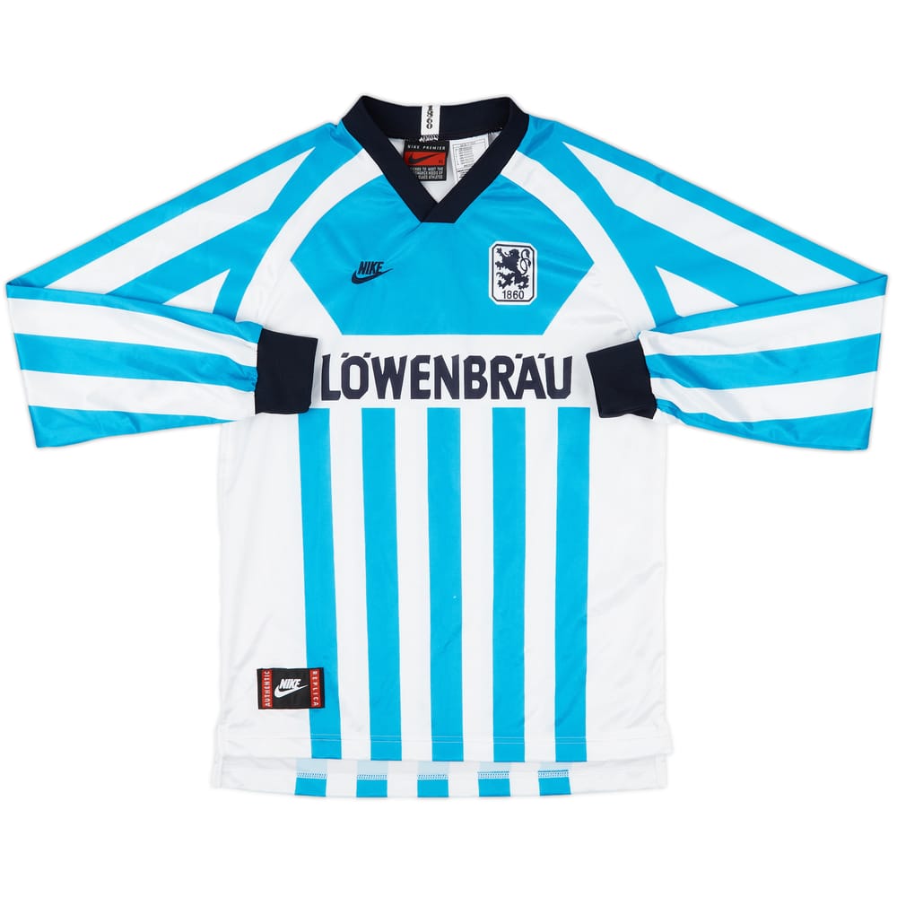 1995-96 1860 Munich Home L/S Shirt - 9/10 - (XL.Boys)