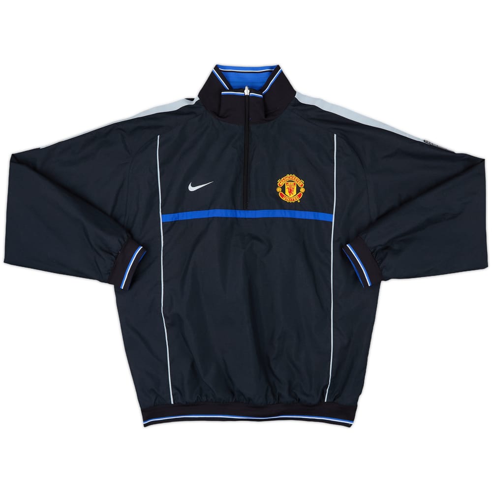 2003-04 Manchester United Nike Reversible 1/2 Zip Track Jacket - 8/10 - (XL)
