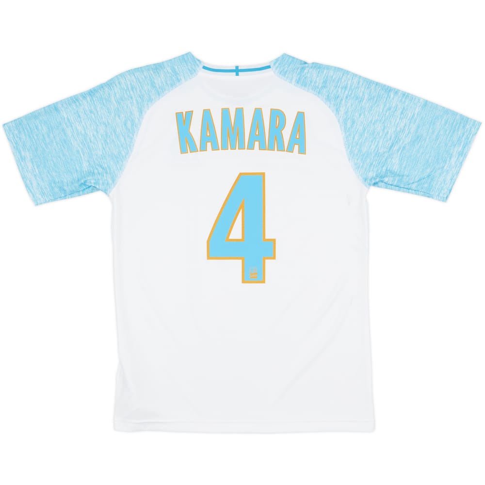 2018-19 Olympique Marseille Home Shirt Kamara #4 - 7/10 - (S)