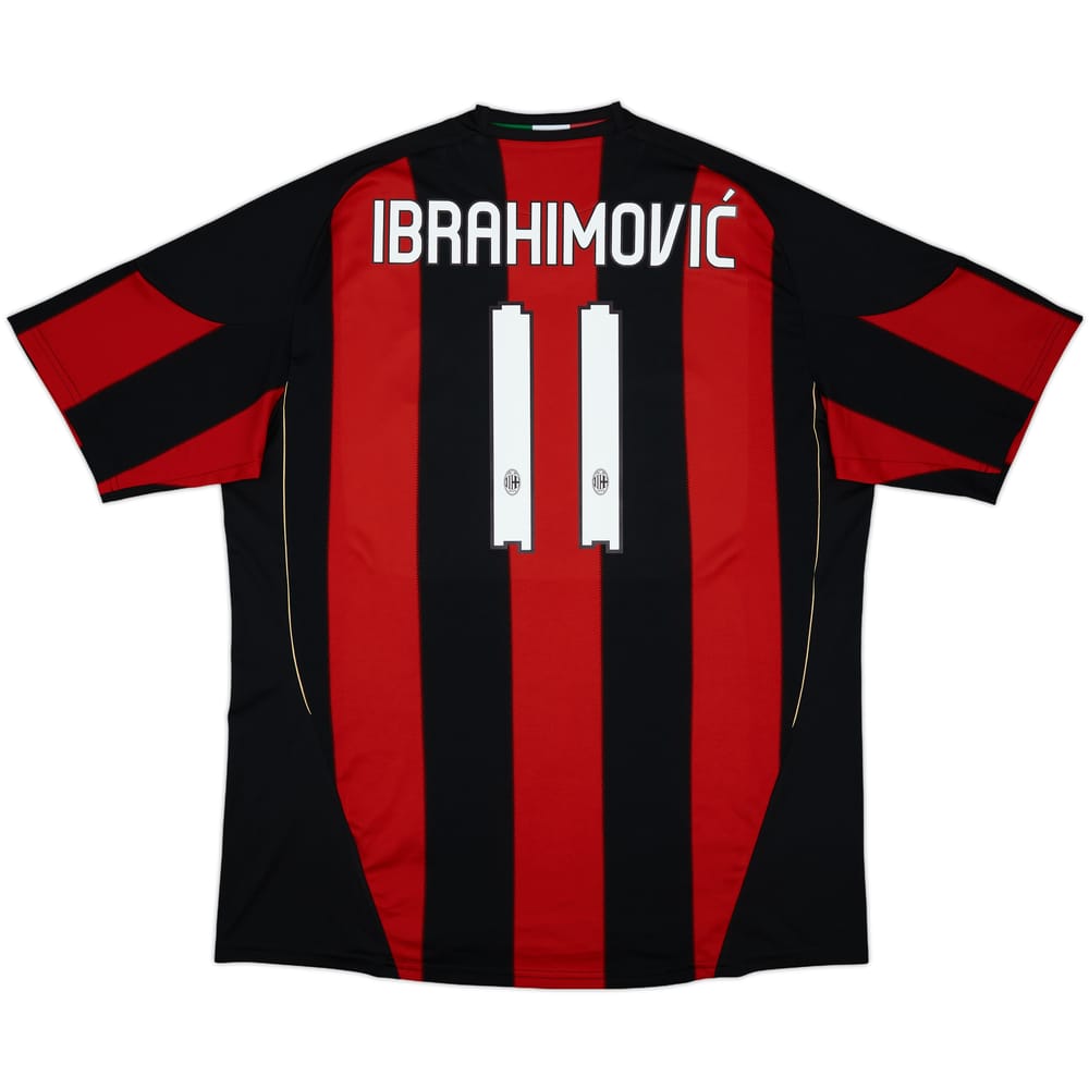 2010-11 AC Milan Home Shirt Ibrahimovic #11 - 9/10 - (XXL)
