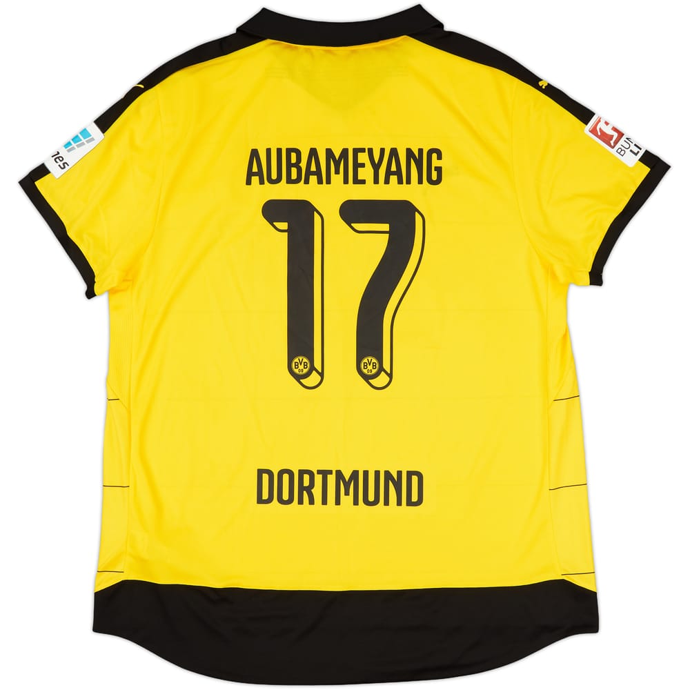 2015-16 Borussia Dortmund Home Shirt Aubameyang #17 - 9/10 - (3XL)