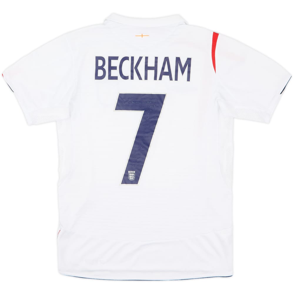 2005-07 England Home Shirt Beckham #7 - 5/10 - (S)