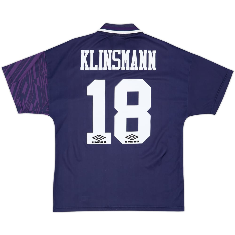1994-95 Tottenham Away Shirt Klinsmann #18 - 8/10 - (M)