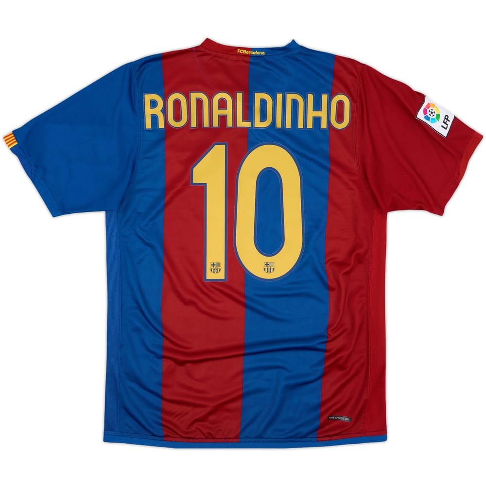2006-07 Barcelona Home Shirt Ronaldinho #10 - 8/10 - (M)