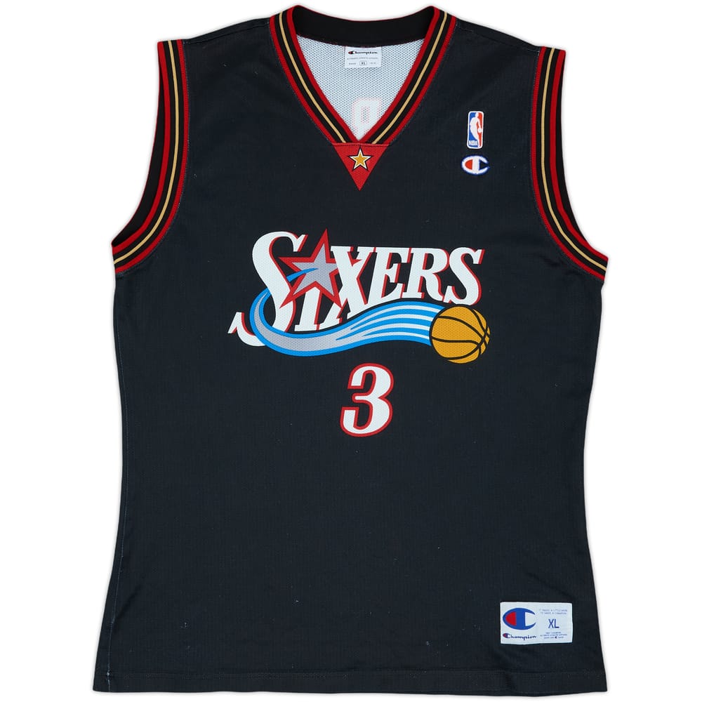 2000-06 Philadelphia 76ers Iverson #3 Champion Away Jersey - 7/10 - (XL)
