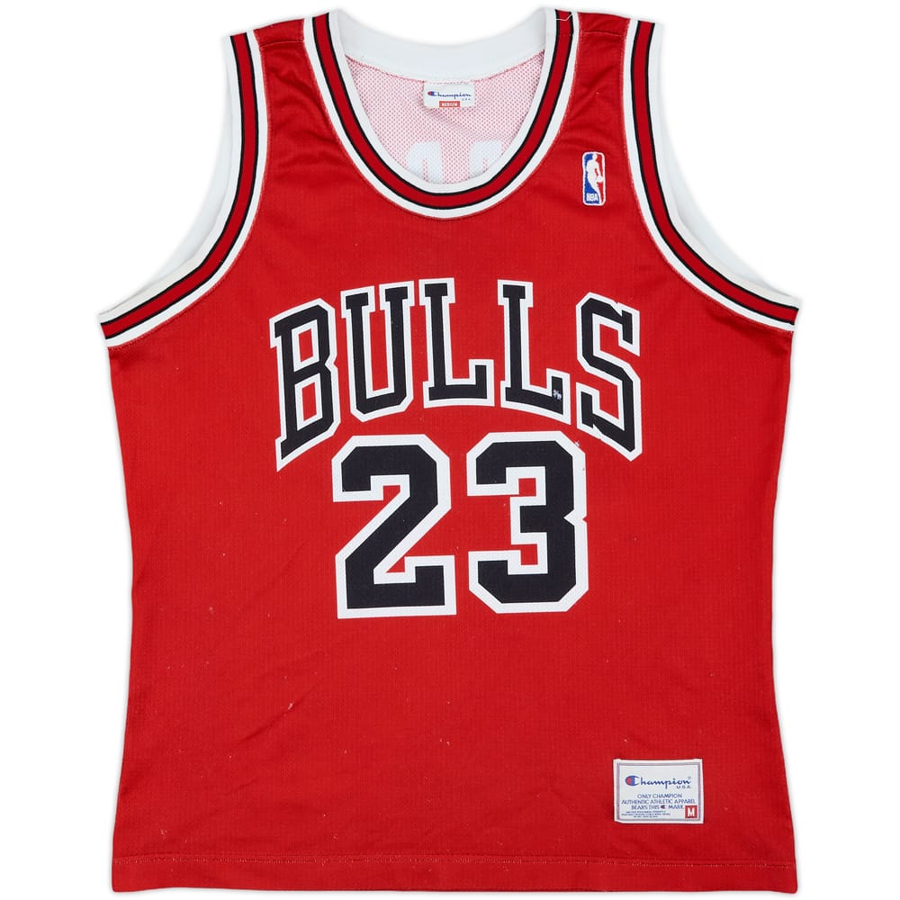 1991-98 Chicago Bulls Jordan #23 Champion Away Jersey - 3/10 - (M)