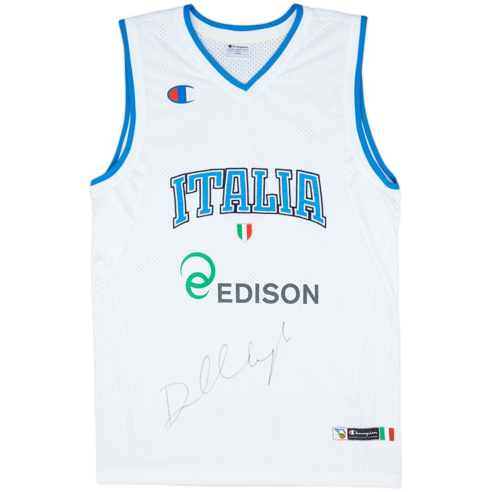 2011-14 Italy National Team Signed Champion Away Jersey - 9/10 - (L)