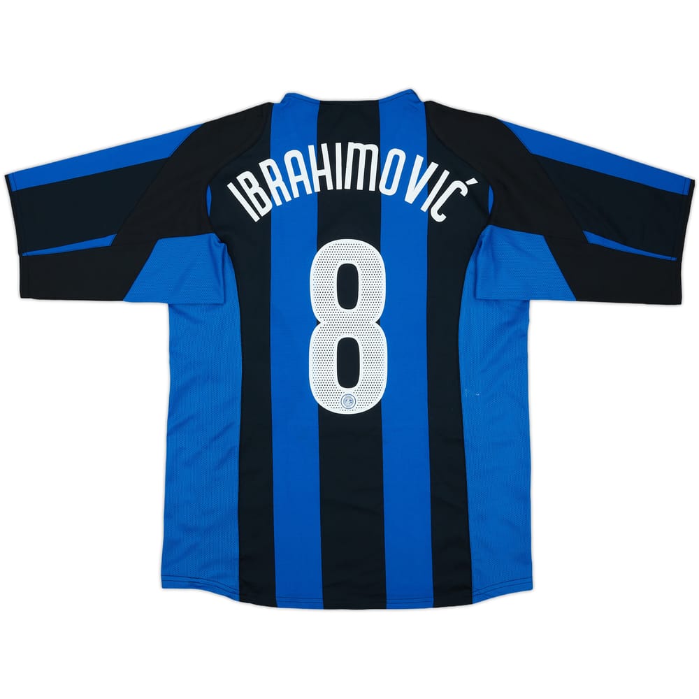 2004-05 Inter Milan Home Shirt Ibrahimovic #8 - 7/10 - (M)