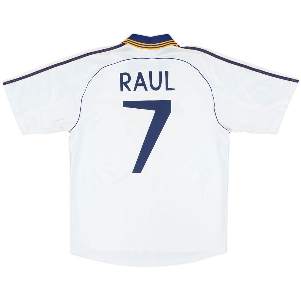 1998-00 Real Madrid Home Shirt Raul #7 - 7/10 - (L)