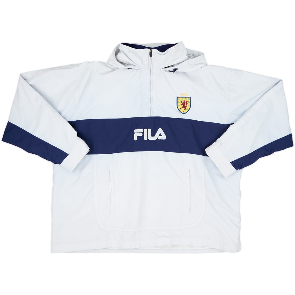 2000-02 Scotland Fila 1/4 Zip Hooded Track Jacket - 6/10 - (XL)