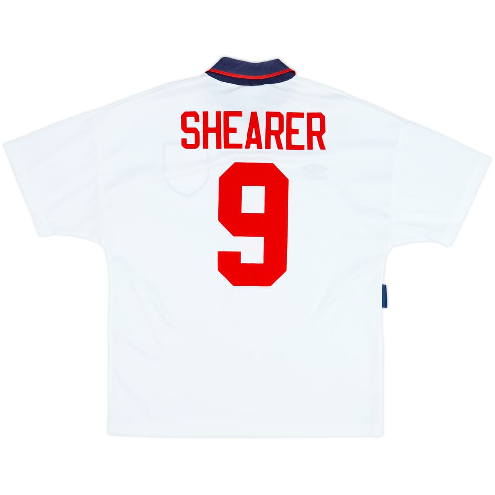 1993-95 England Home Shirt Shearer #9 - 8/10 - (L)