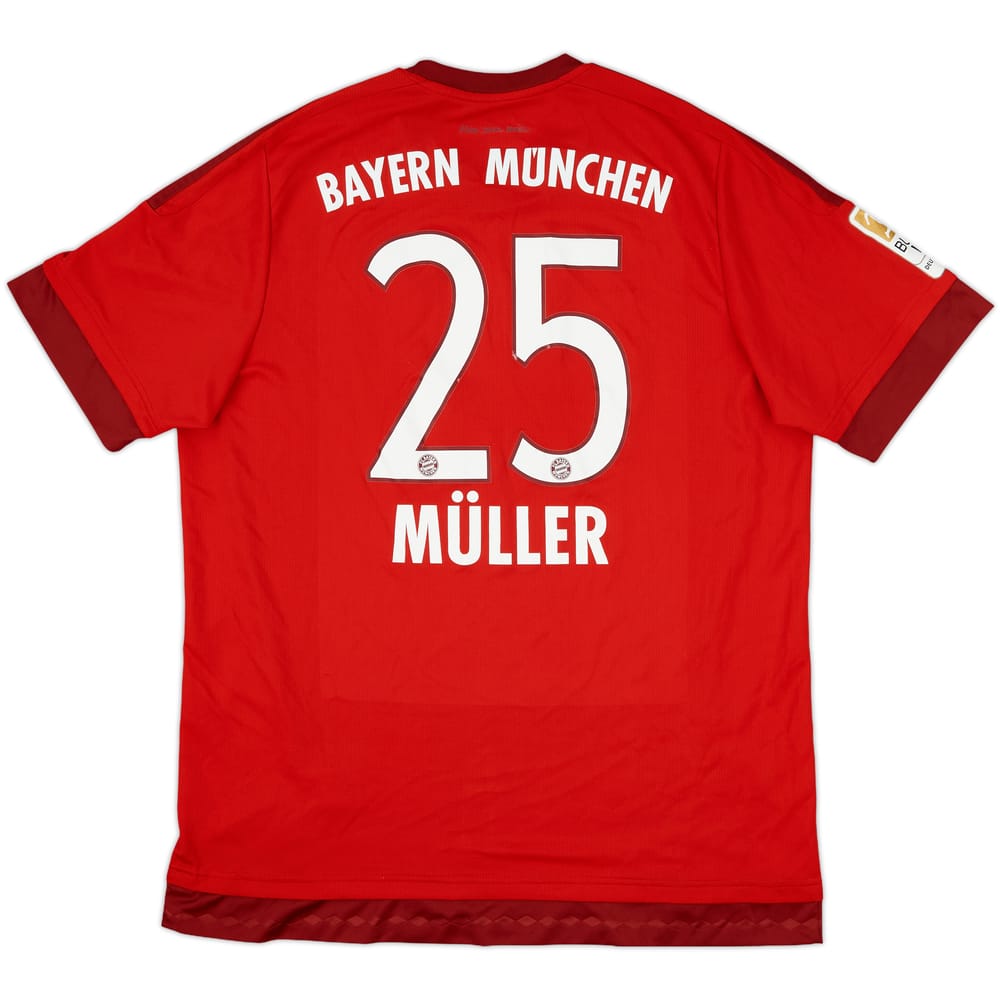 2015-16 Bayern Munich Home Shirt Muller #25 - 6/10 - (XL)