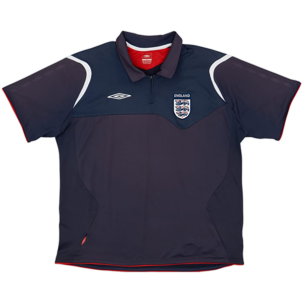 2004-05 England Umbro 1/4 Zip Polo Shirt - 7/10 - (XL)