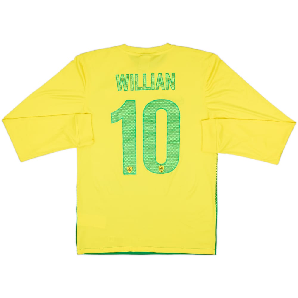 2013-14 Anzhi Makhachkala Home L/S Shirt Willian #10 - 7/10 - (S)