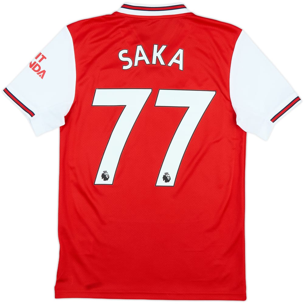 2019-20 Arsenal Home Shirt Saka #77 - 9/10 - (XS)