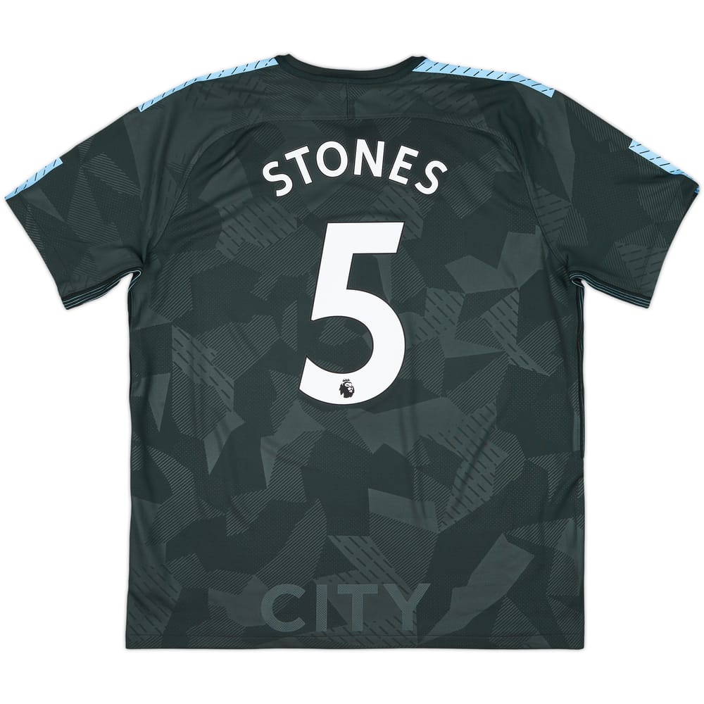 2017-18 Manchester City Third Shirt Stones #5 - 8/10 - (XL)
