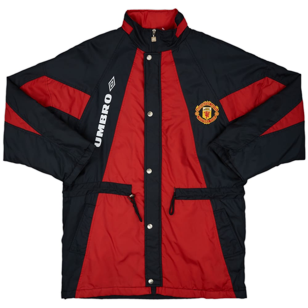 1992-93 Manchester United Umbro Padded Bench Coat - 8/10 - (XL)