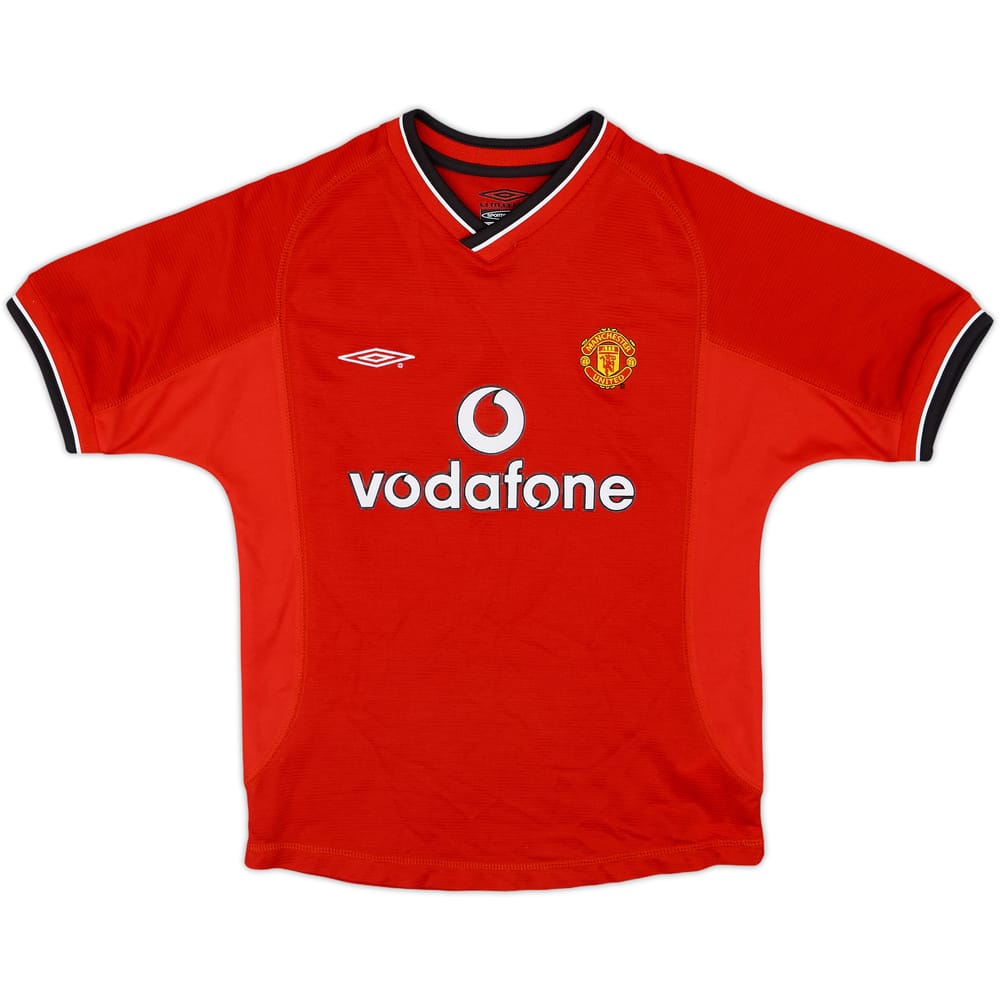 2000-02 Manchester United Home Shirt - 8/10 - (S.Boys)