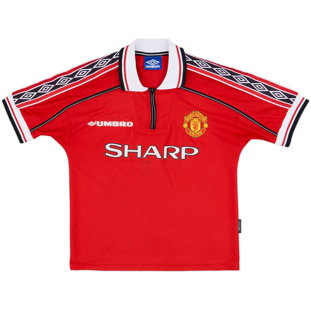 1998-00 Manchester United Home Shirt - 6/10 - (Y)
