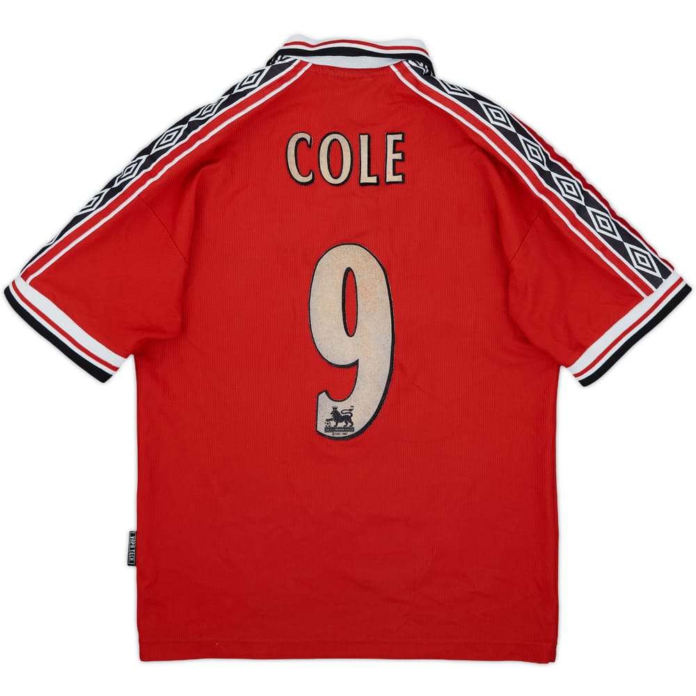 1998-00 Manchester United Home Shirt Cole #9 - 5/10 - (M)