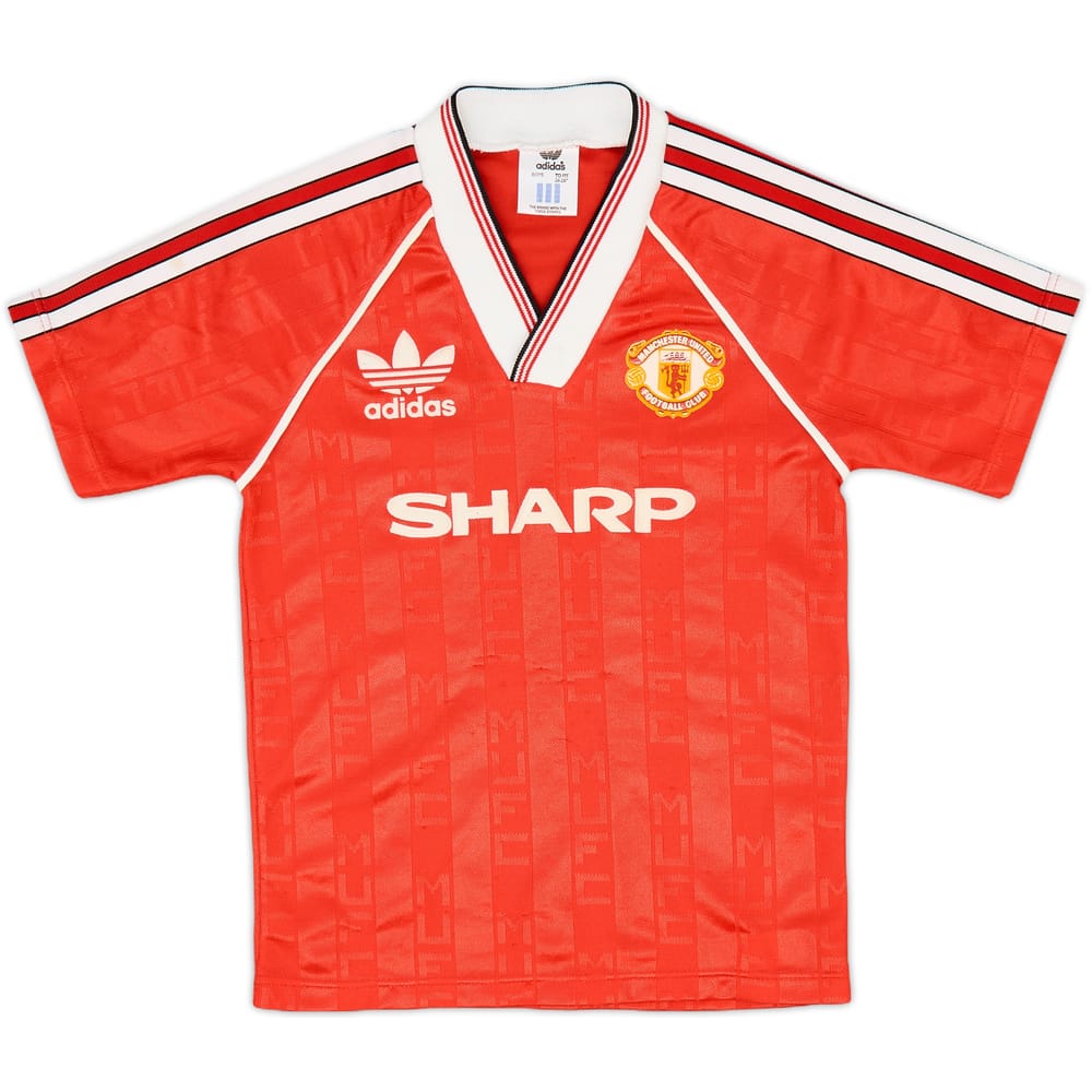 1988-90 Manchester United Home Shirt - 8/10 - (7-8 Years)
