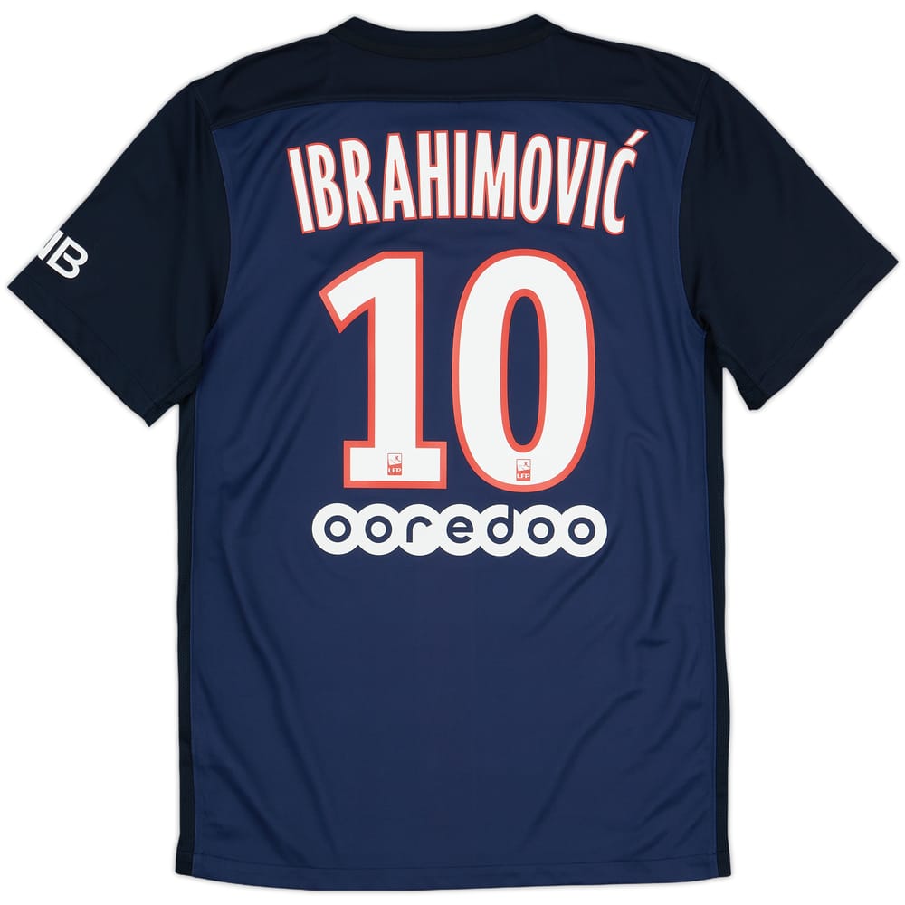 2015-16 Paris Saint-Germain Home Shirt Ibrahimovic #10 - 10/10 - (S)