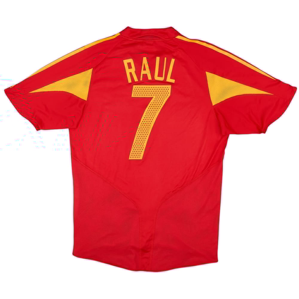 2004-06 Spain Home Shirt Raul #7 - 8/10 - (M)