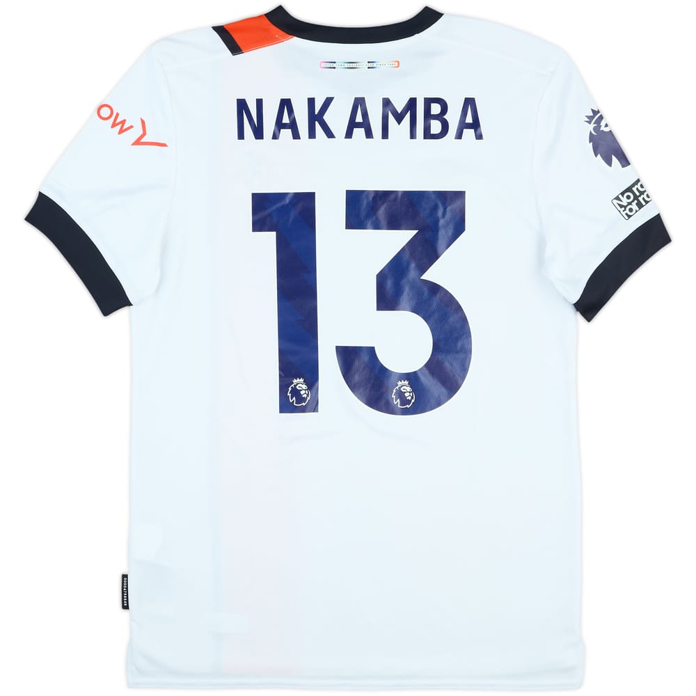 2023-24 Luton Match Issue Away Shirt Nakamba #13