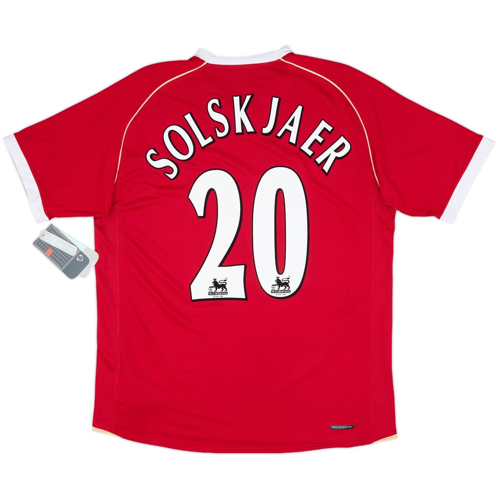 2006-07 Manchester United Home Shirt Solskjaer #20 (L)