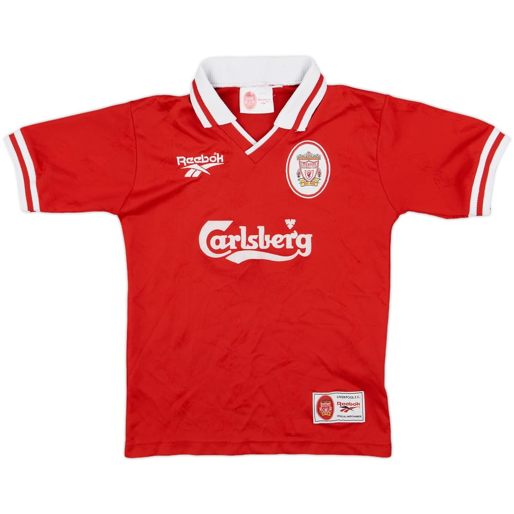 1996-98 Liverpool Home Shirt - 8/10 - (M.Boys)