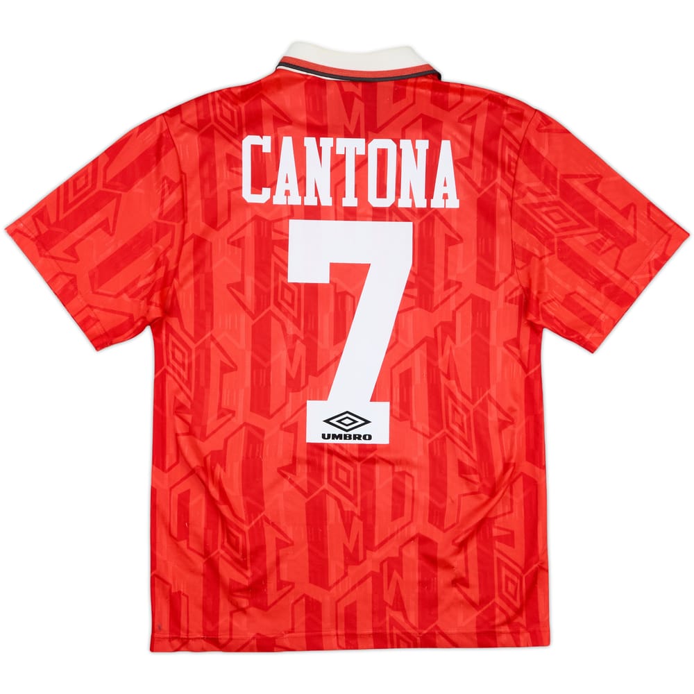 1992-94 Manchester United Home Shirt Cantona #7 - 7/10 - (S)