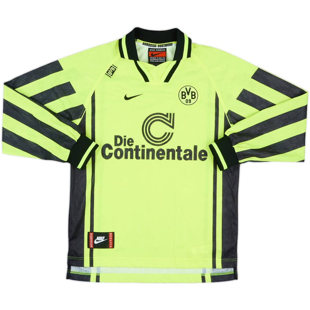 1996-97 Borussia Dortmund Home L/S Shirt - 8/10 - (L.Boys)