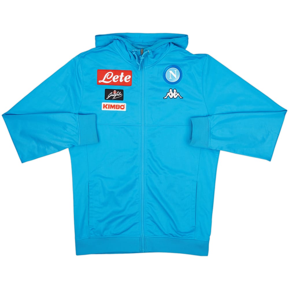 2017-18 Napoli Kappa Hooded Track Jacket - 8/10 - (XL)