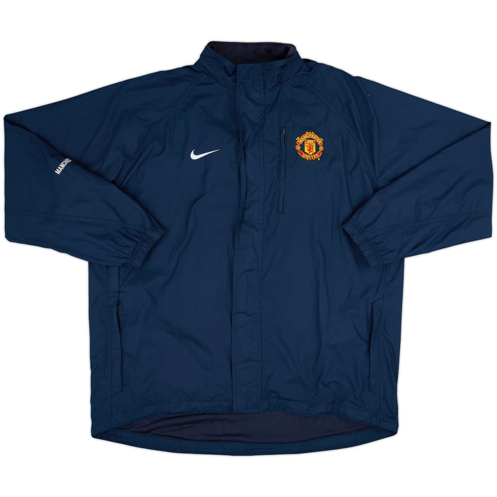2005-06 Manchester United Nike Hooded Rain Jacket - 8/10 - (L)