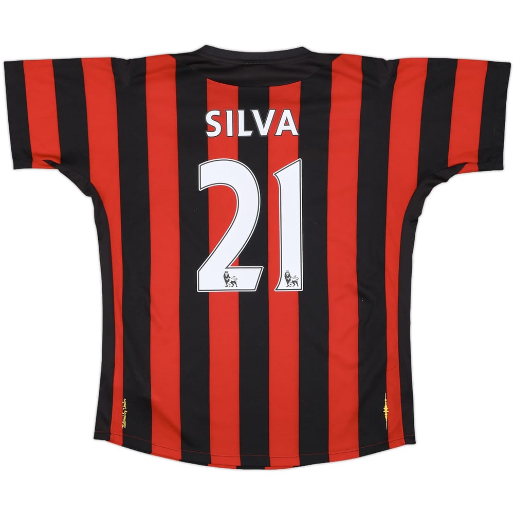 2011-12 Manchester City Away Shirt Silva #21 - 9/10 - (L)