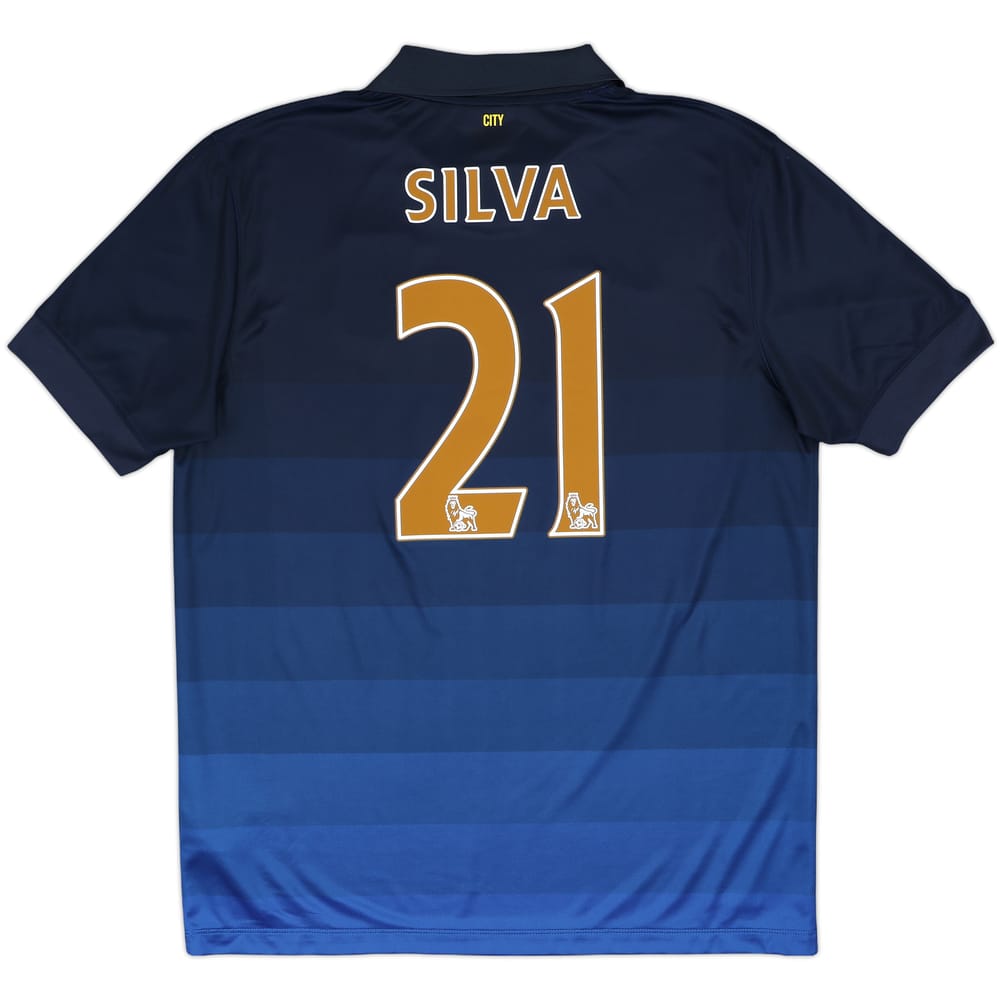 2014-15 Manchester City Away Shirt Silva #21 - 10/10 - (L)