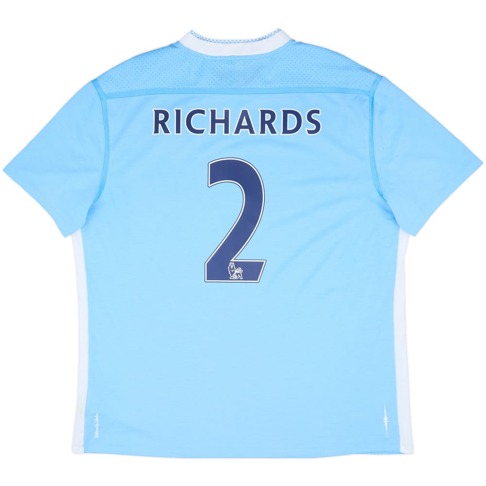 2011-12 Manchester City Home Shirt Richards #2 - 7/10 - (XL)