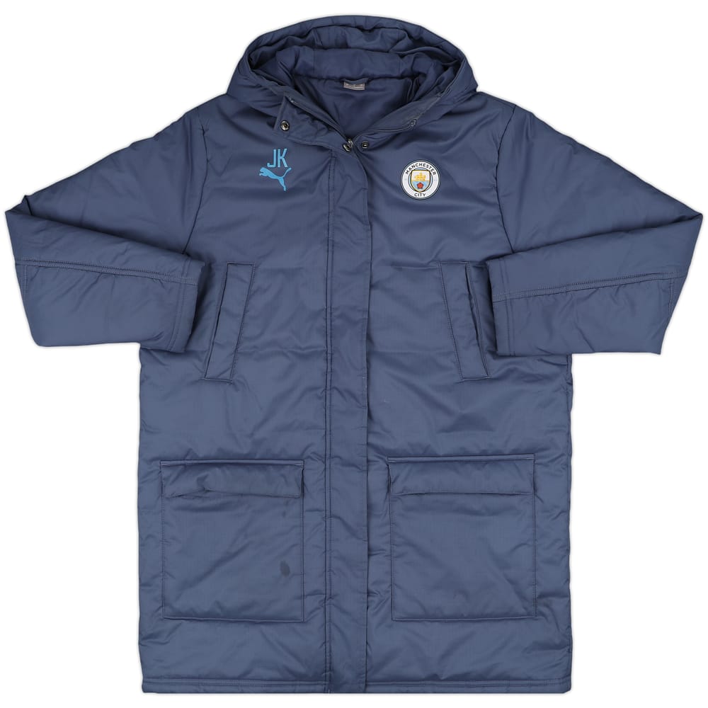 2023-24 Manchester City Staff Issue Puma Hooded Padded Bench Coat JK - 6/10 - (L)